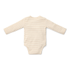 Beige gestreepte body - Bodysuit wrap ls soft beige stripe
